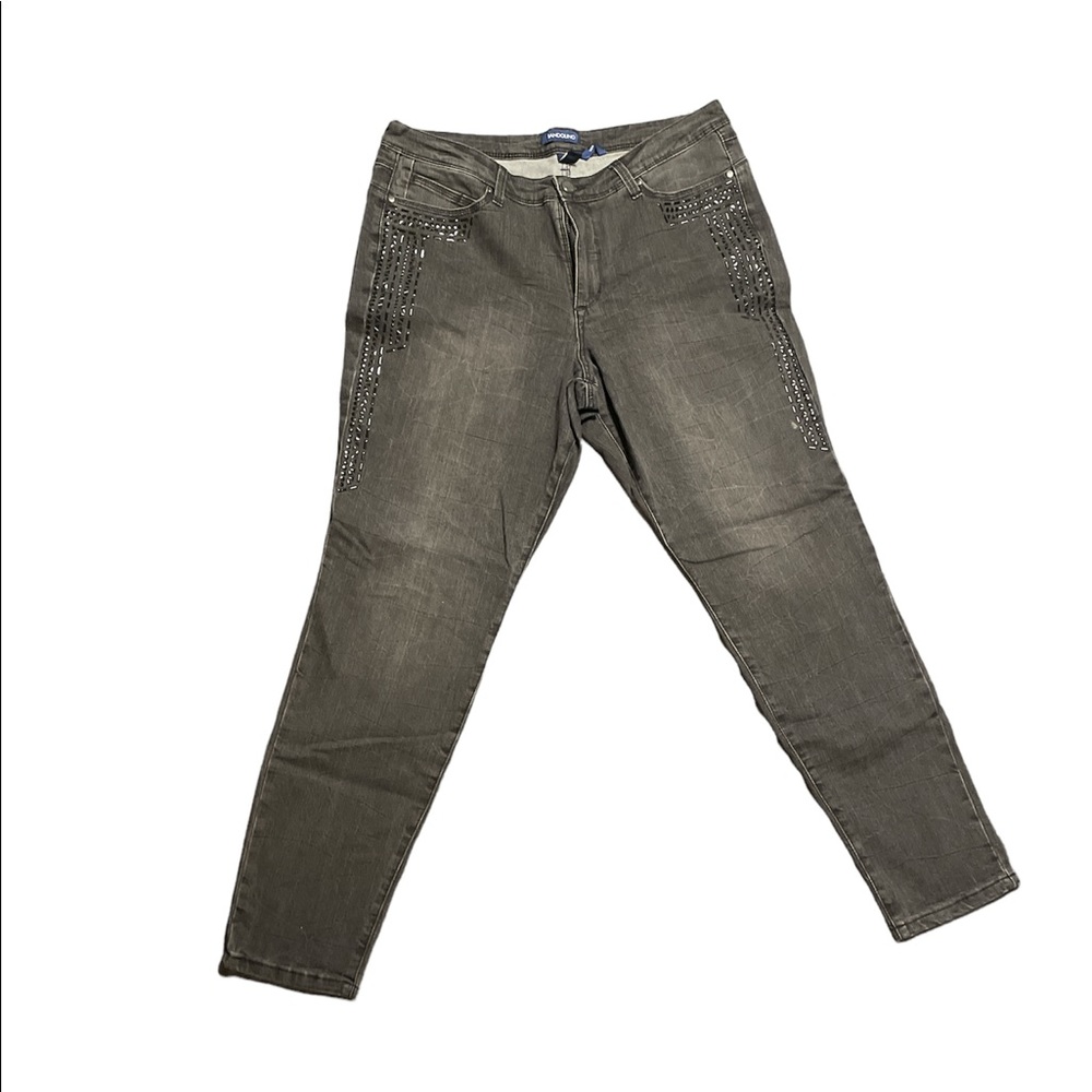Gray Jeweled Jeans
